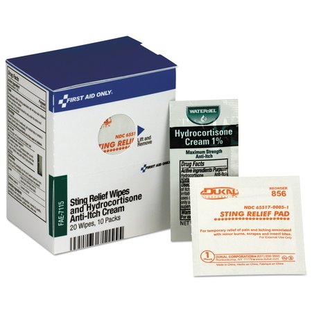 FIRST AID ONLY Refill for SmartCompliance Cabinet, 20 Sting Relief, 10 Hydrocortisone FAE-7115